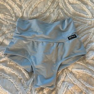 Light blue rave booty shorts